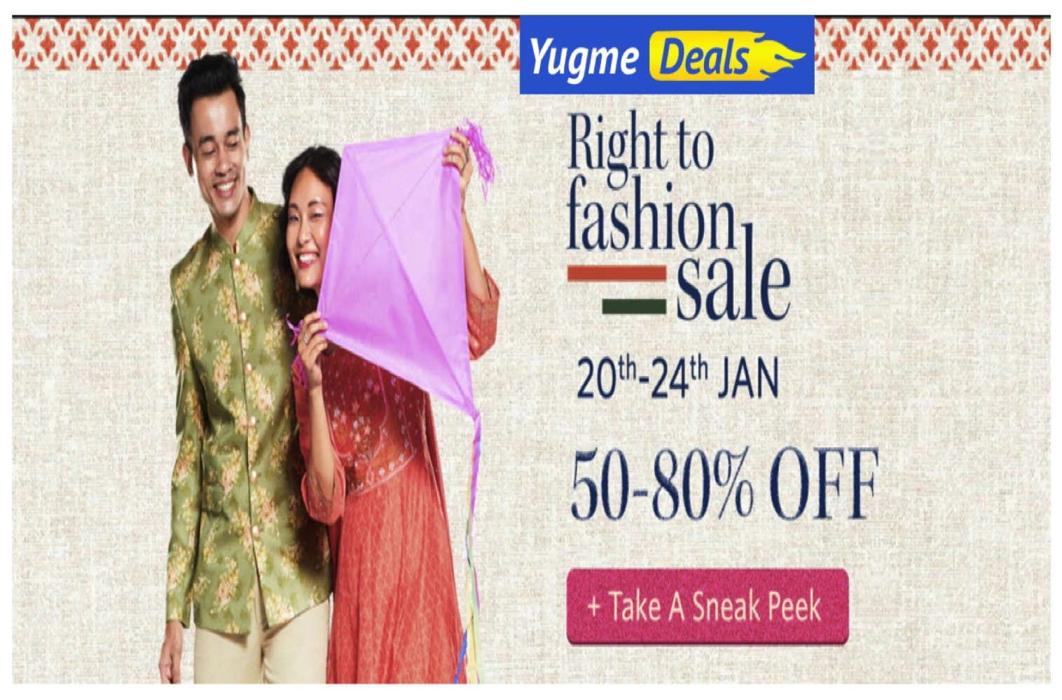 MYNTRA SALE - RIGHT TO FASHION SALE [ 20TH TO 24TH JANUARY, 2021 ]