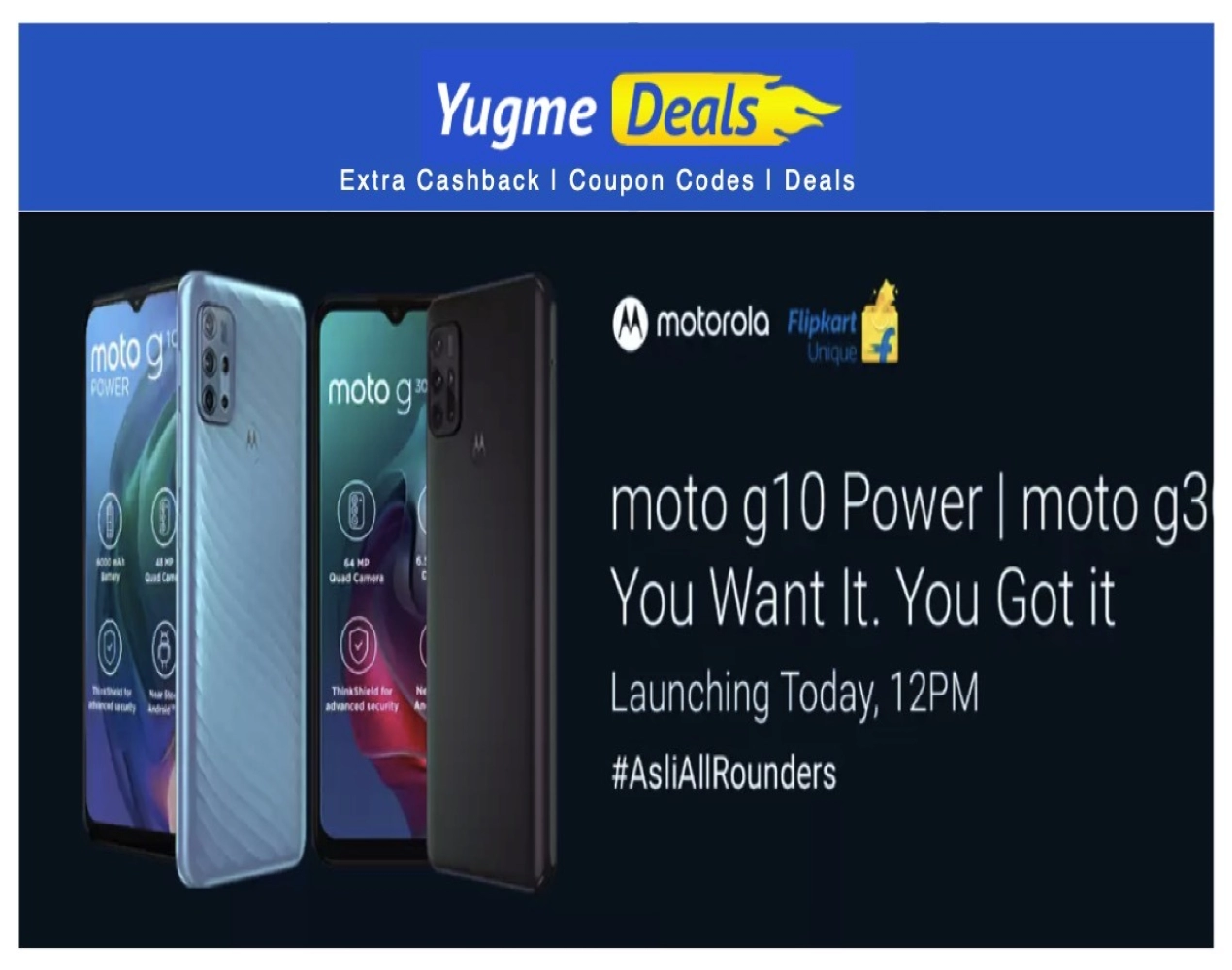Motorola G10 Power & Moto G30 Release Today only on flipkart.
