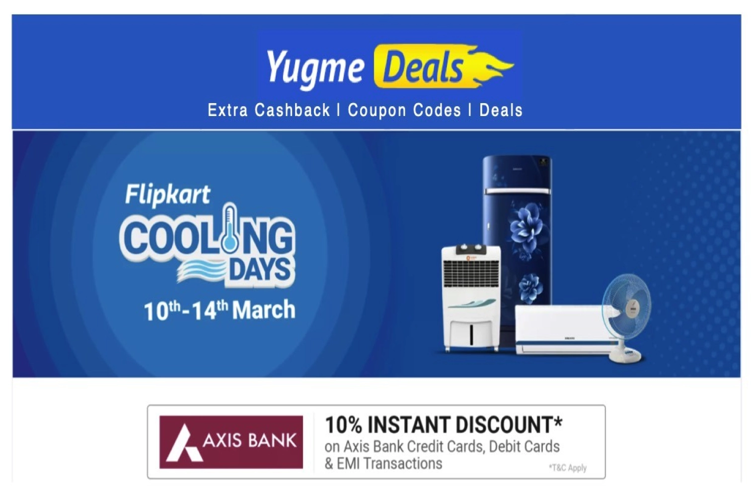 Flipkart Cooling Days 10th - 14th march