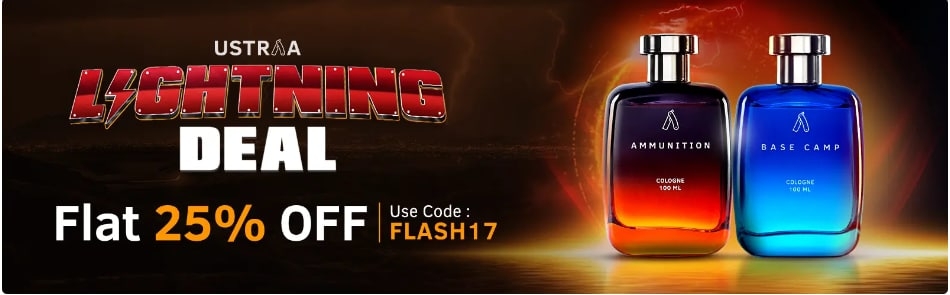 Ustra lightning deal | Flat 25% Off  Use code : FLASH17