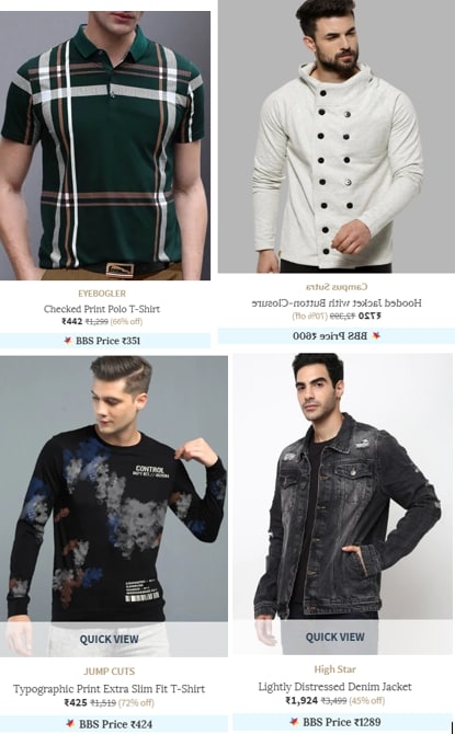 GIFT SEASON  Men's clothing start @150 discount Up To 87%