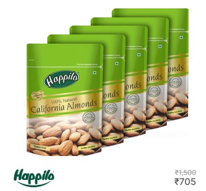 Flat 52% off on California Almonds pack of 10 (100 gms each)  Code : ALMOND10