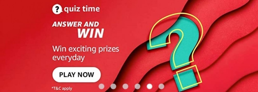 AMAZON QUIZ CONTEST: 2 APRIL, 2022 - ANSWER TODAY FOR THE QUESTIONS AND GET A CHANCE TO WIN AMAZON PAY RS.15,000