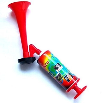 43 cm long hand held cheer air horn pump trumpet large sound maker for sport ipl gear office party birthday (color may vary) multicolor RX475