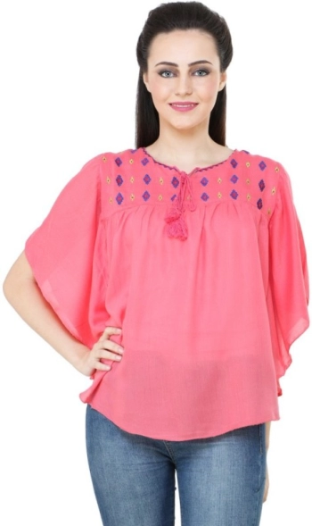 buynewtrend embroidered crepe women's kaftan 1454A