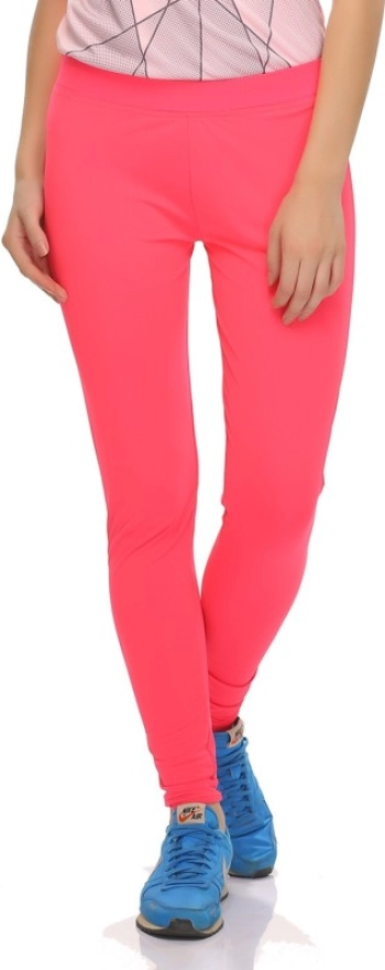 clovia solid women's pink tights